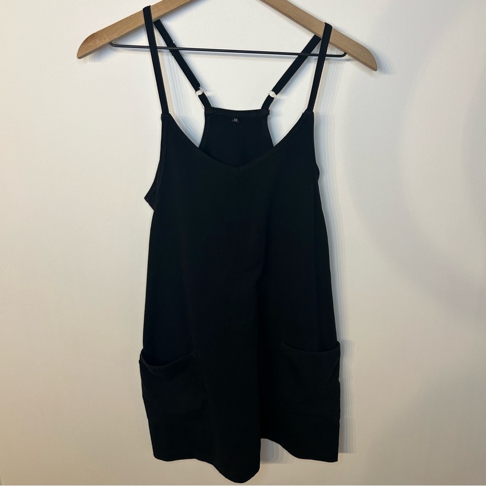 Caracilia Black Sleeveless Athletic Mini Dress with Romper, Size XS - Picture 6 of 12
